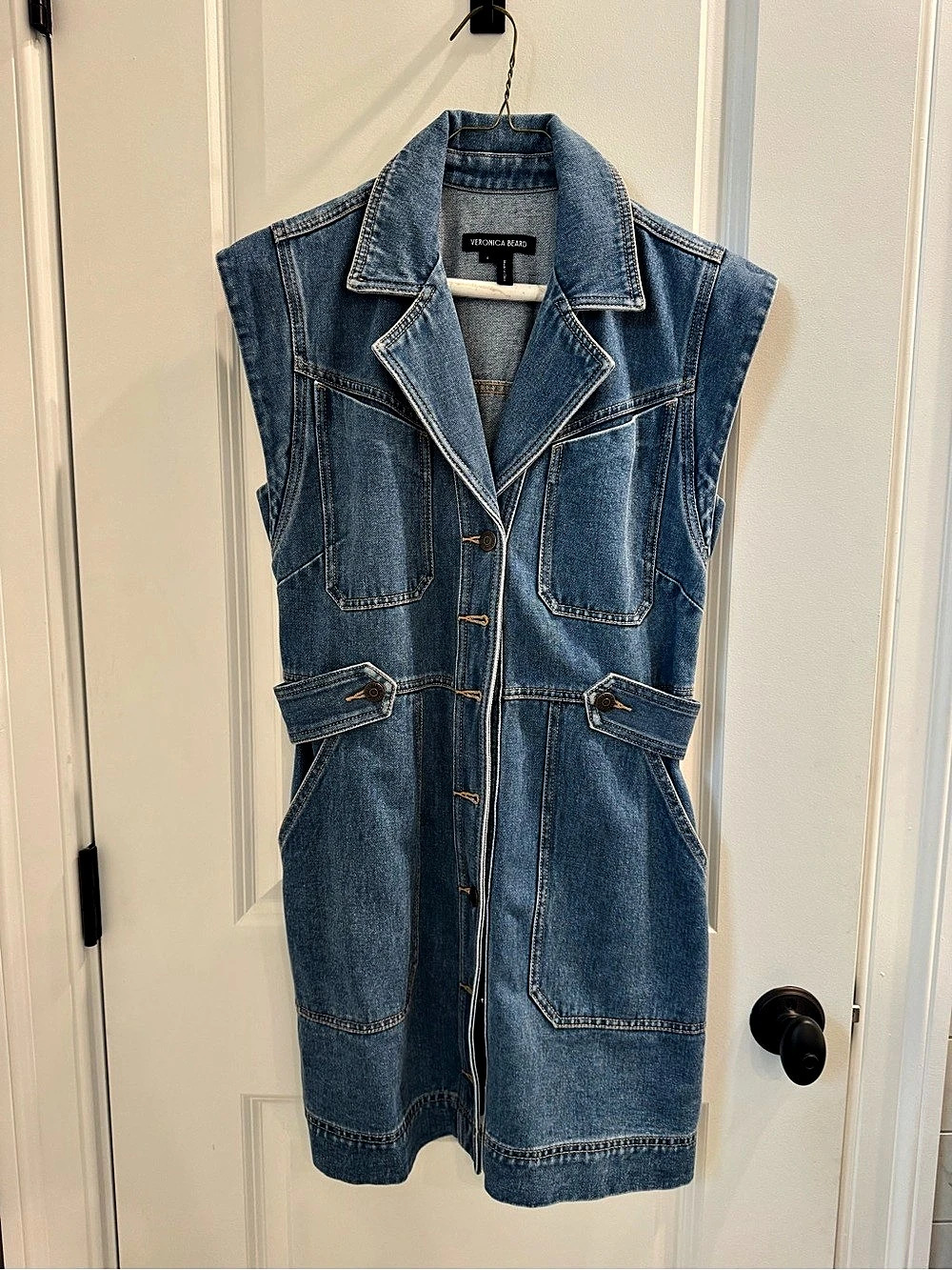 Veronica Beard Jax Denim Shirtdress Blue Size 4 Worn Once